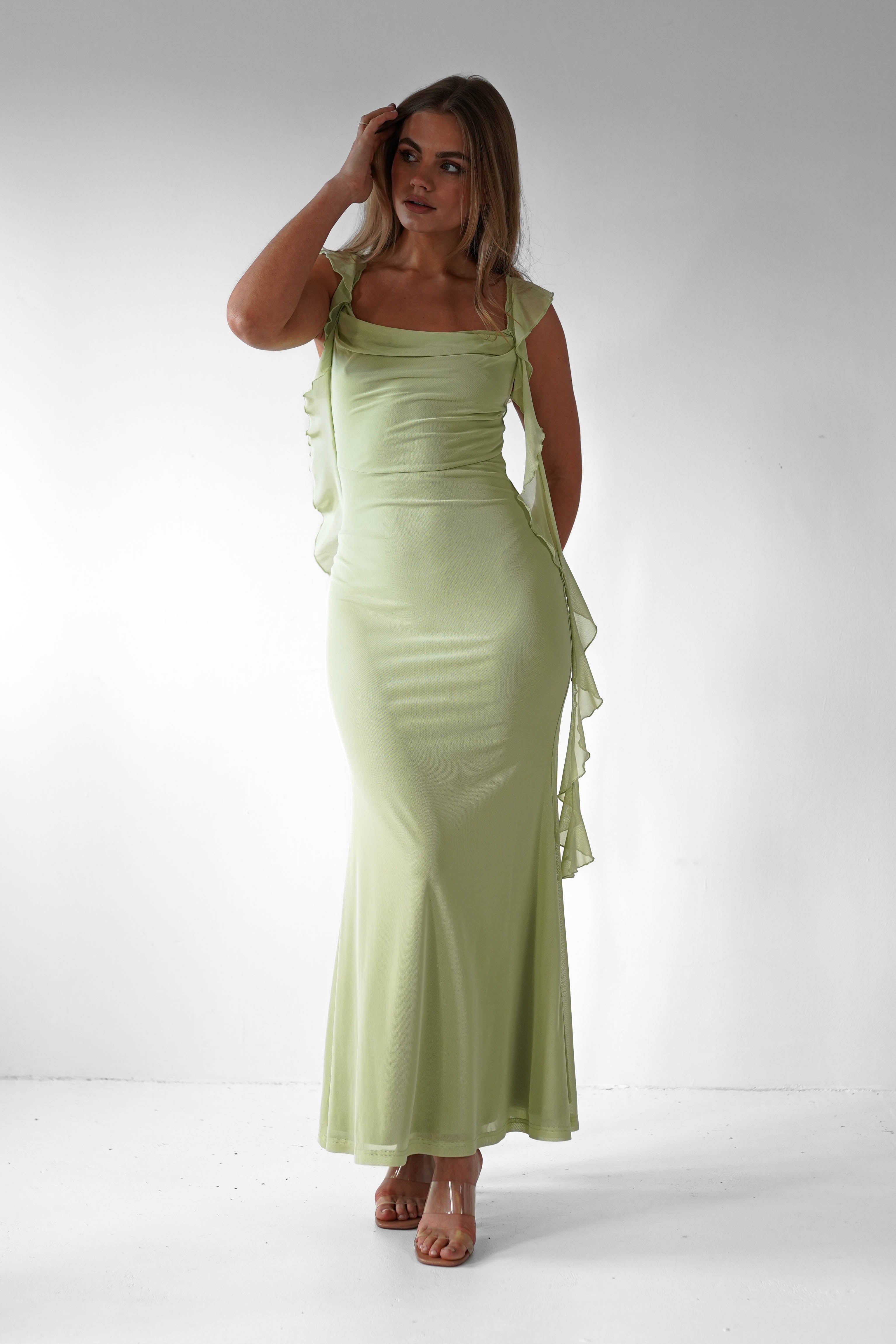 Ruffle Midaxi Dress for Effortless Elegant Style