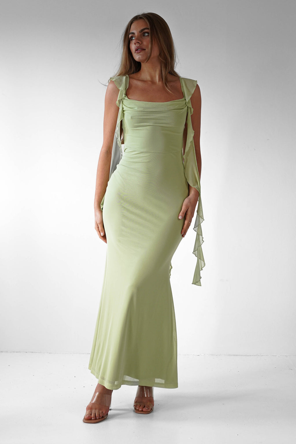 Ruffle Midaxi Dress for Effortless Elegant Style