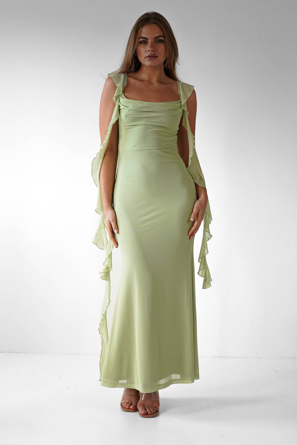 Ruffle Midaxi Dress for Effortless Elegant Style