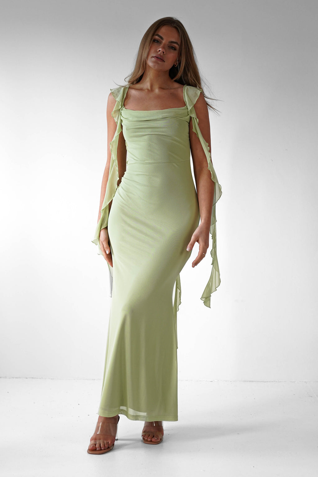 Ruffle Midaxi Dress for Effortless Elegant Style