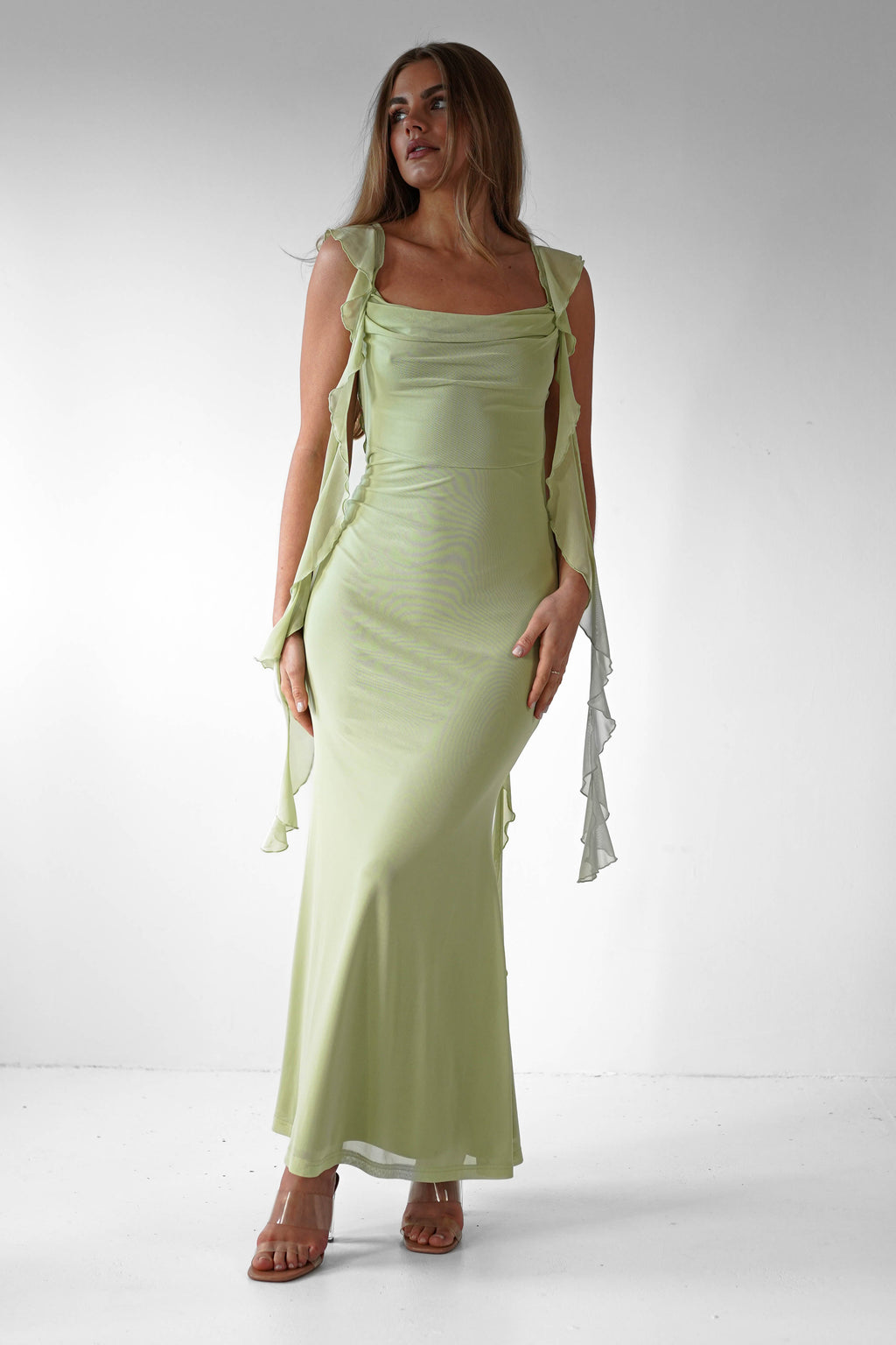Ruffle Midaxi Dress for Effortless Elegant Style