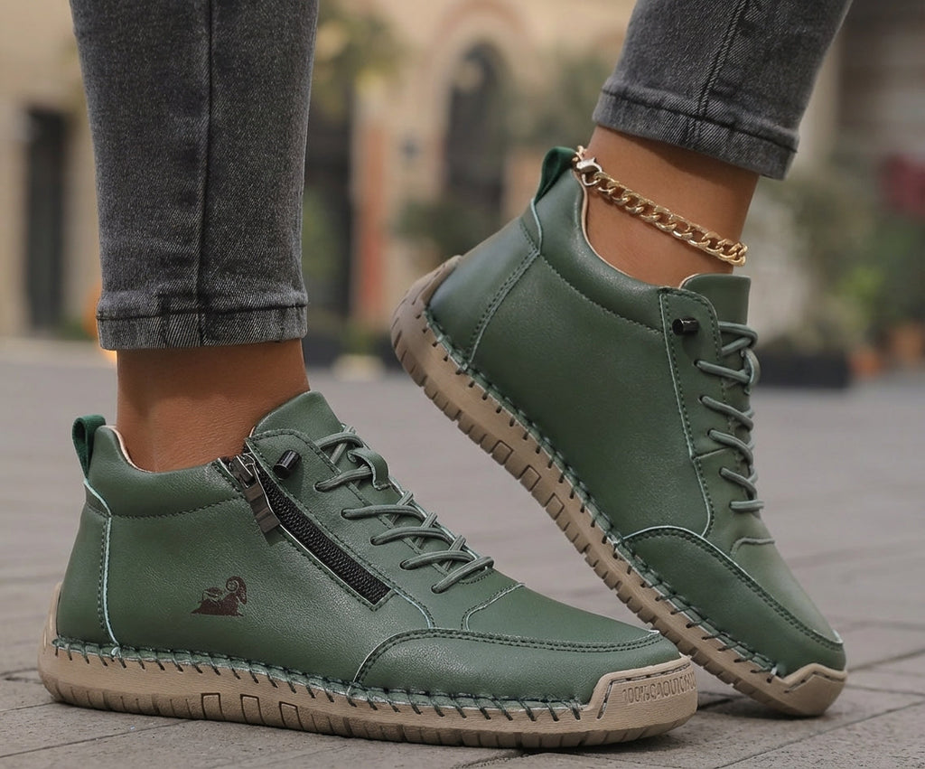 Orthopedic Walking Sneakers with Easy Side Zipper Closure