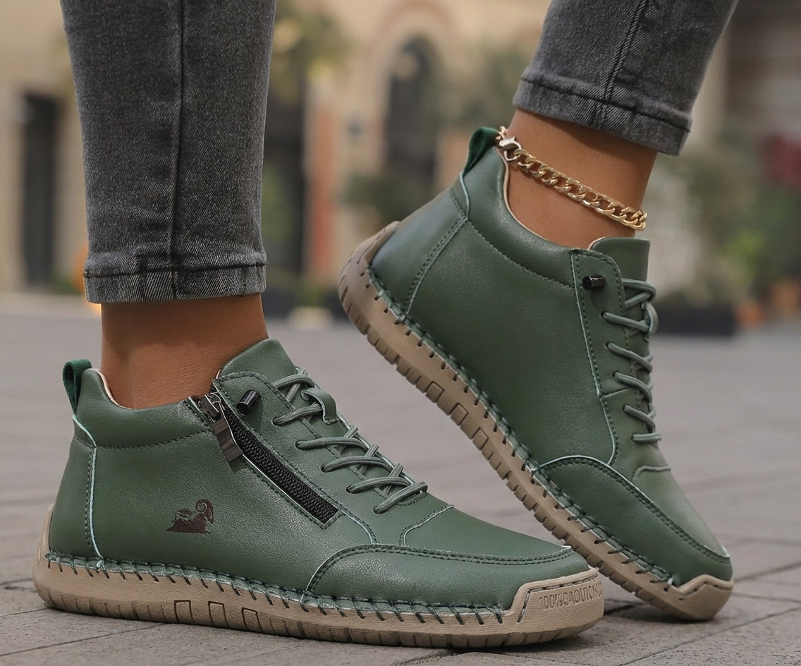 Orthopedic Walking Sneakers with Easy Side Zipper Closure