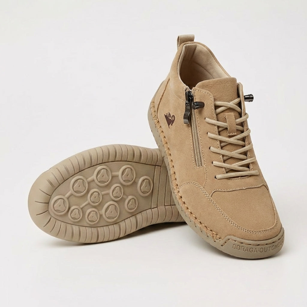 Orthopedic Walking Sneakers with Easy Side Zipper Closure