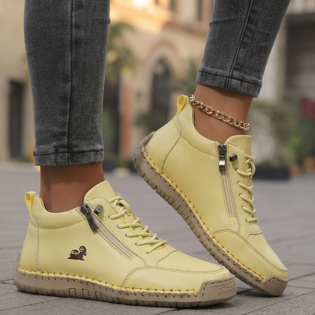 Orthopedic Walking Sneakers with Easy Side Zipper Closure