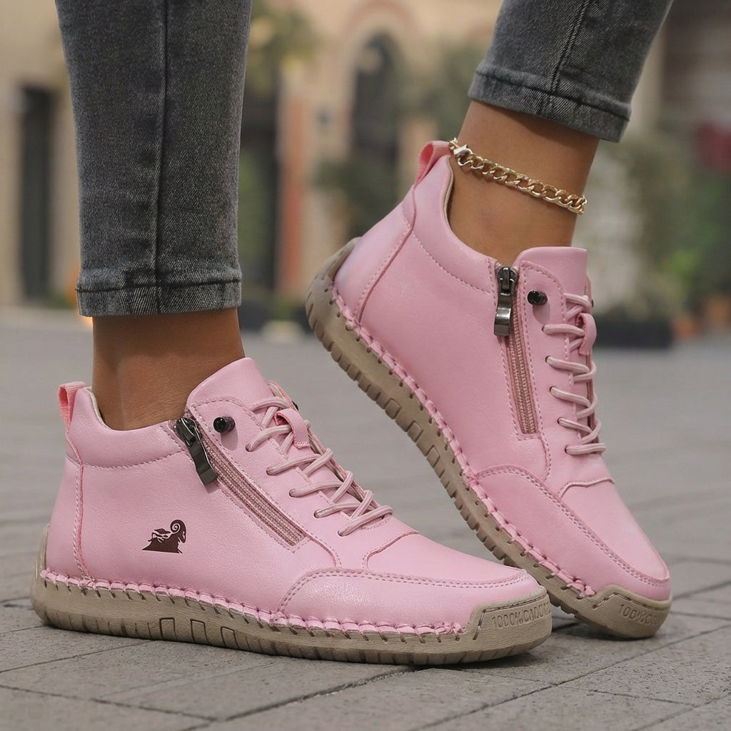 Orthopedic Walking Sneakers with Easy Side Zipper Closure