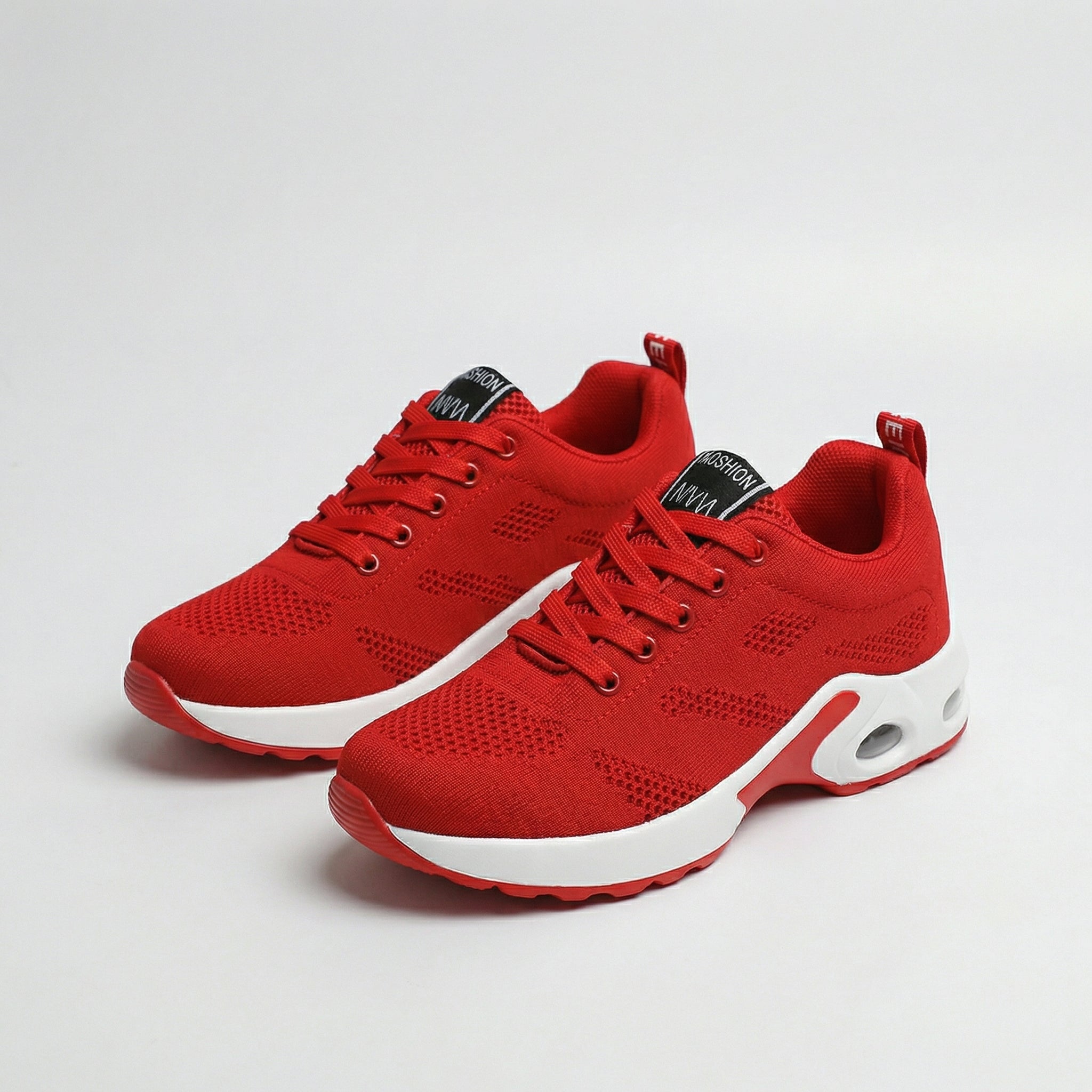 Red Orthopedic Walking Sneakers for Women Who Love Comfort and Color