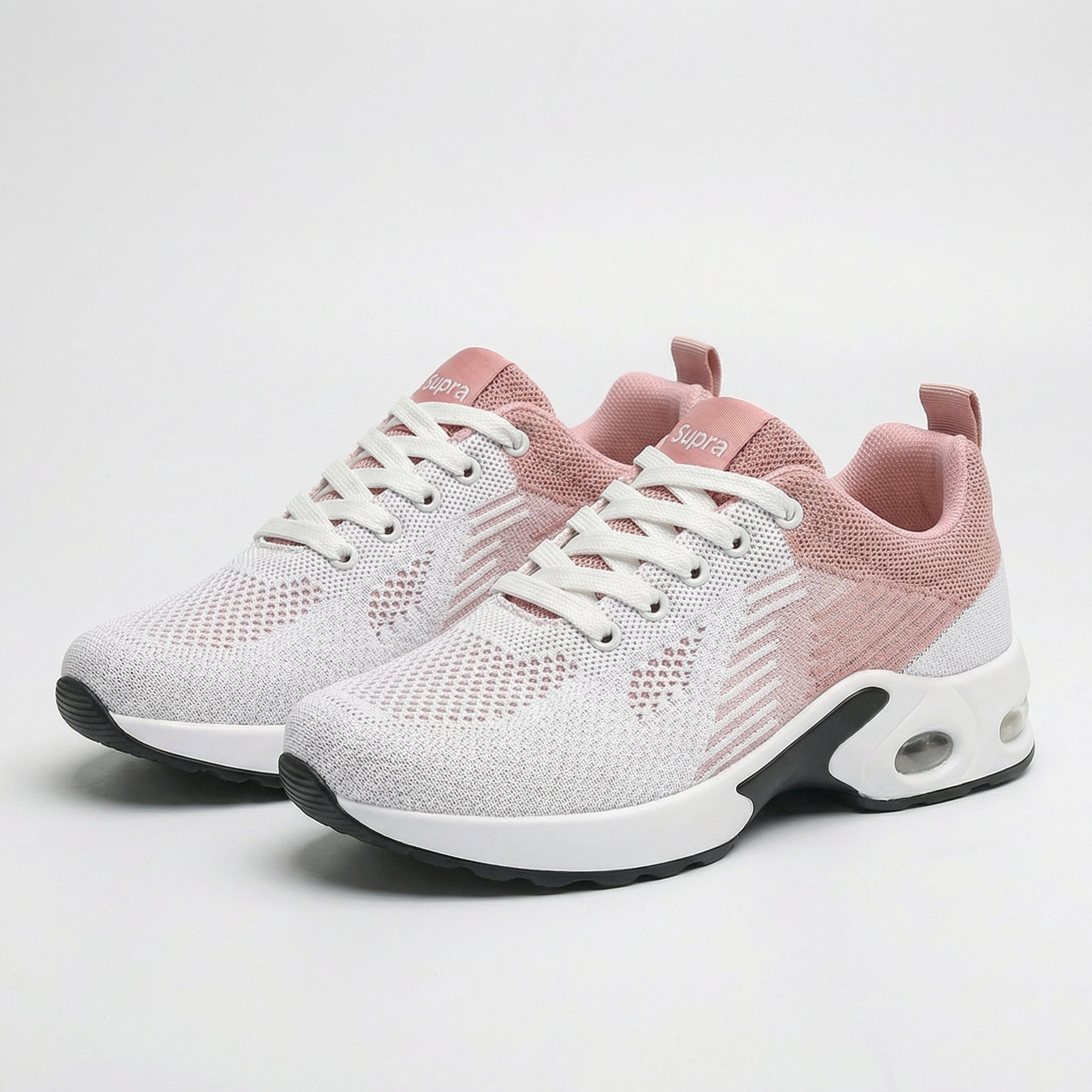 Orthopedic Walking Sneakers for Women in White and Pink