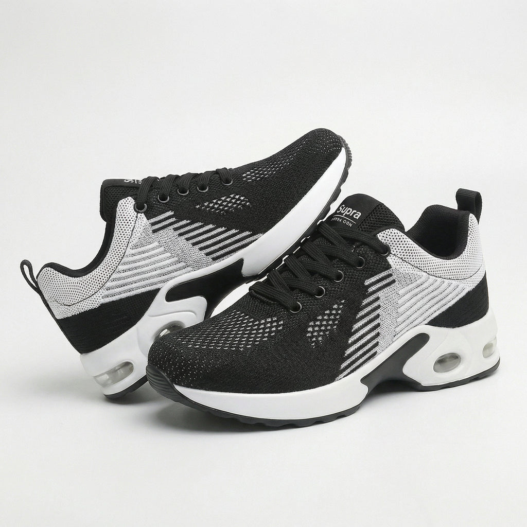 Orthopedic Walking Sneakers for Women White Black Comfort Shoes
