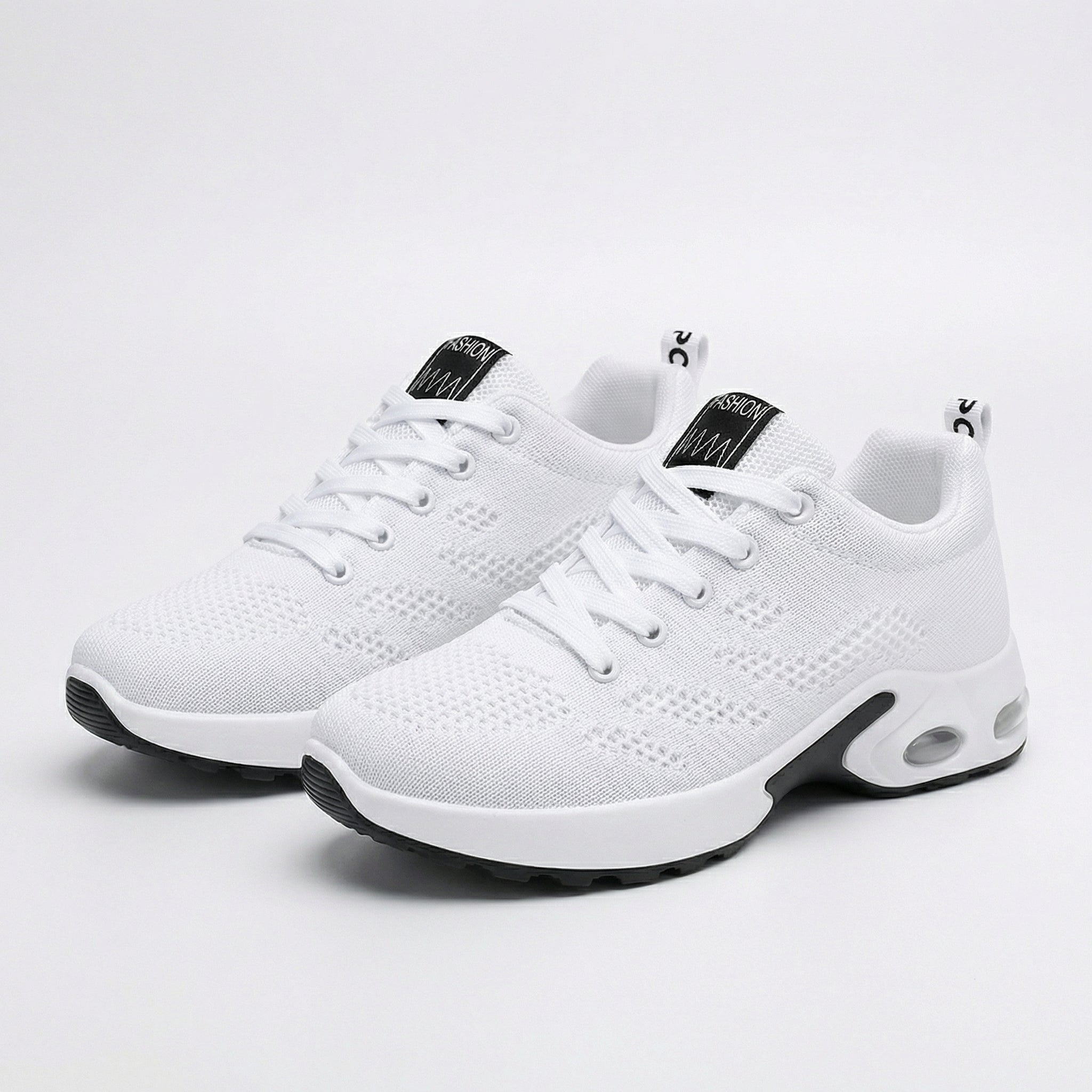 White Orthopedic Walking Sneakers with Arch Support for Women