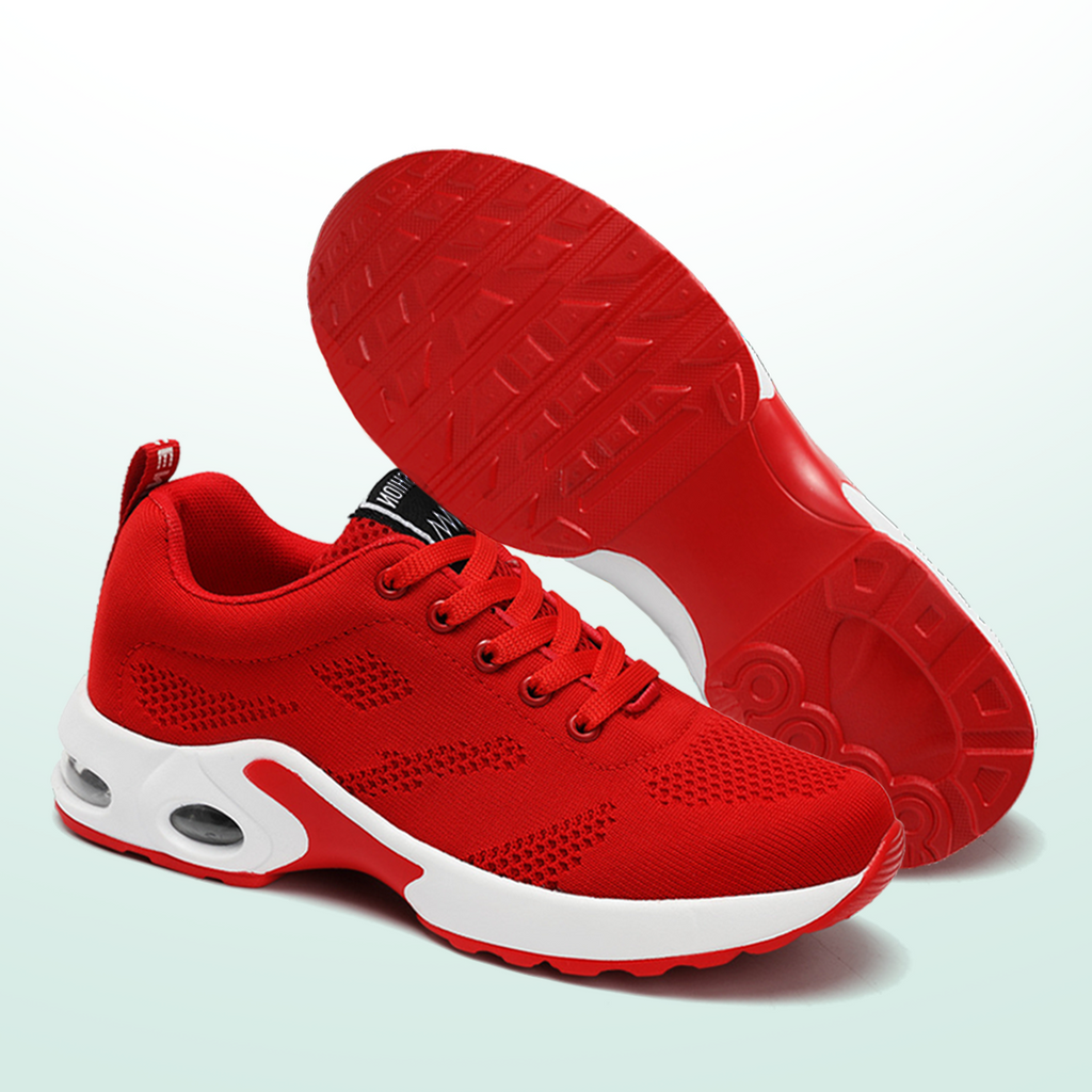 Red Orthopedic Walking Sneakers for Women Who Love Comfort and Color