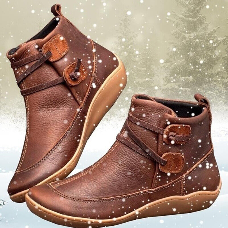 Orthopedic Ankle Boots with Button Detail & All-Day Support