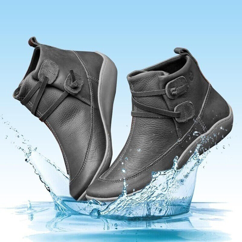 Orthopedic Ankle Boots with Button Detail & All-Day Support