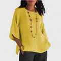 Round Neck 3/4 Sleeve Blouse for Women – Serena