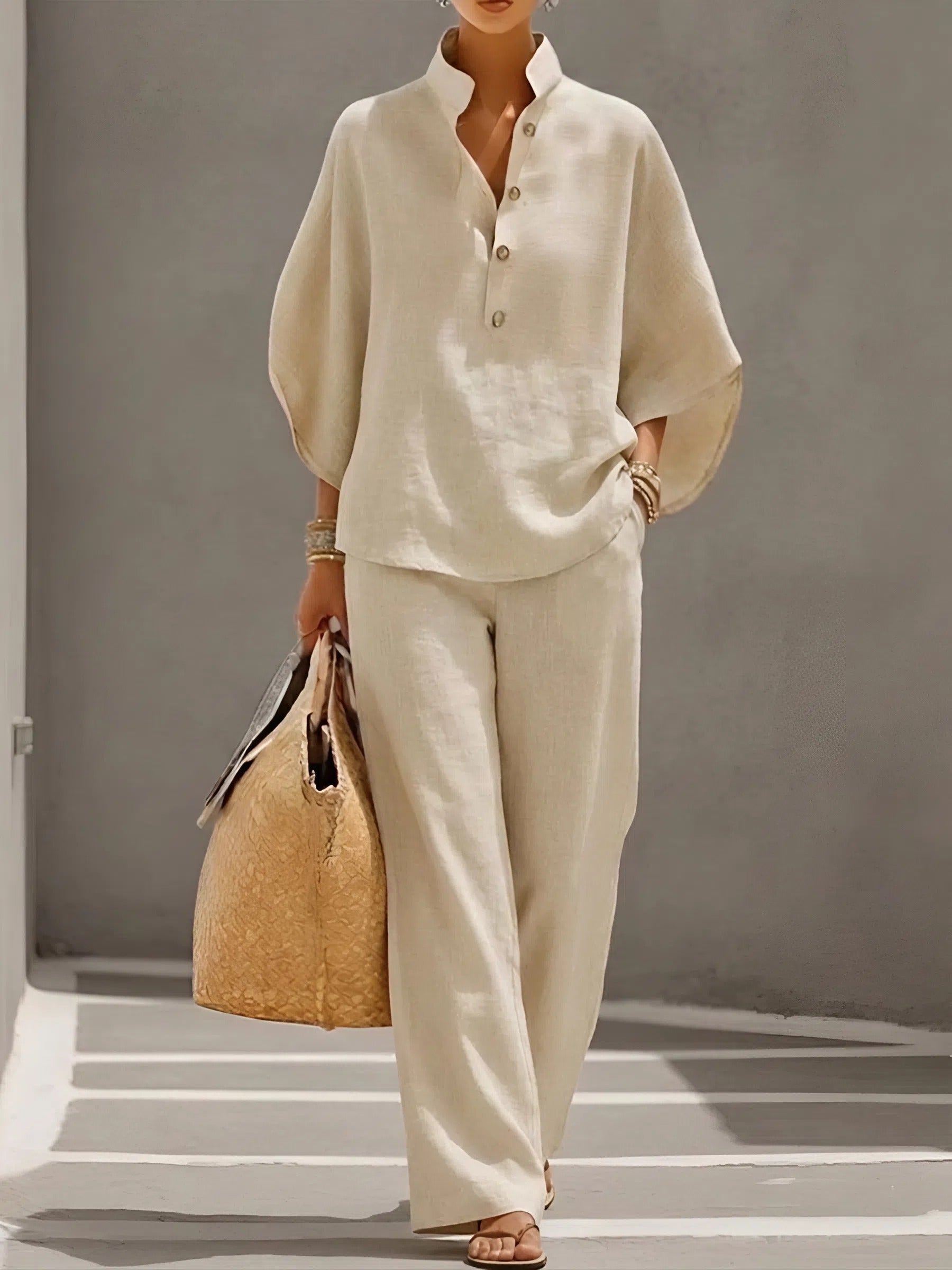 Elena – Linen Cotton Two-Piece Set