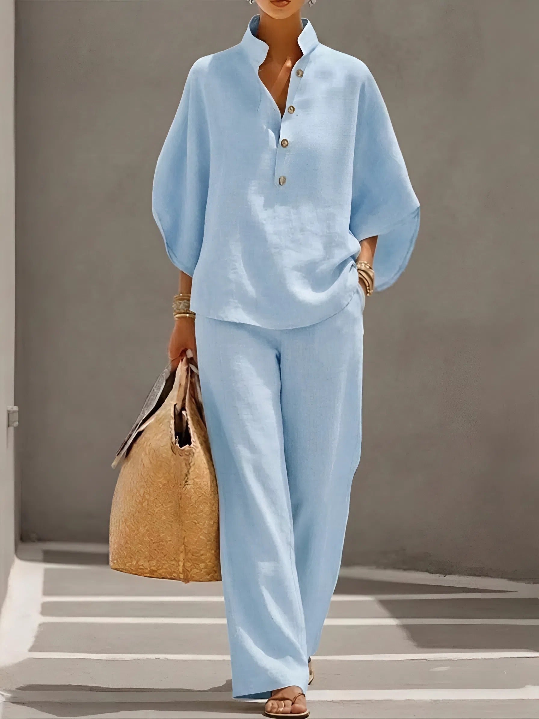 Elena – Linen Cotton Two-Piece Set