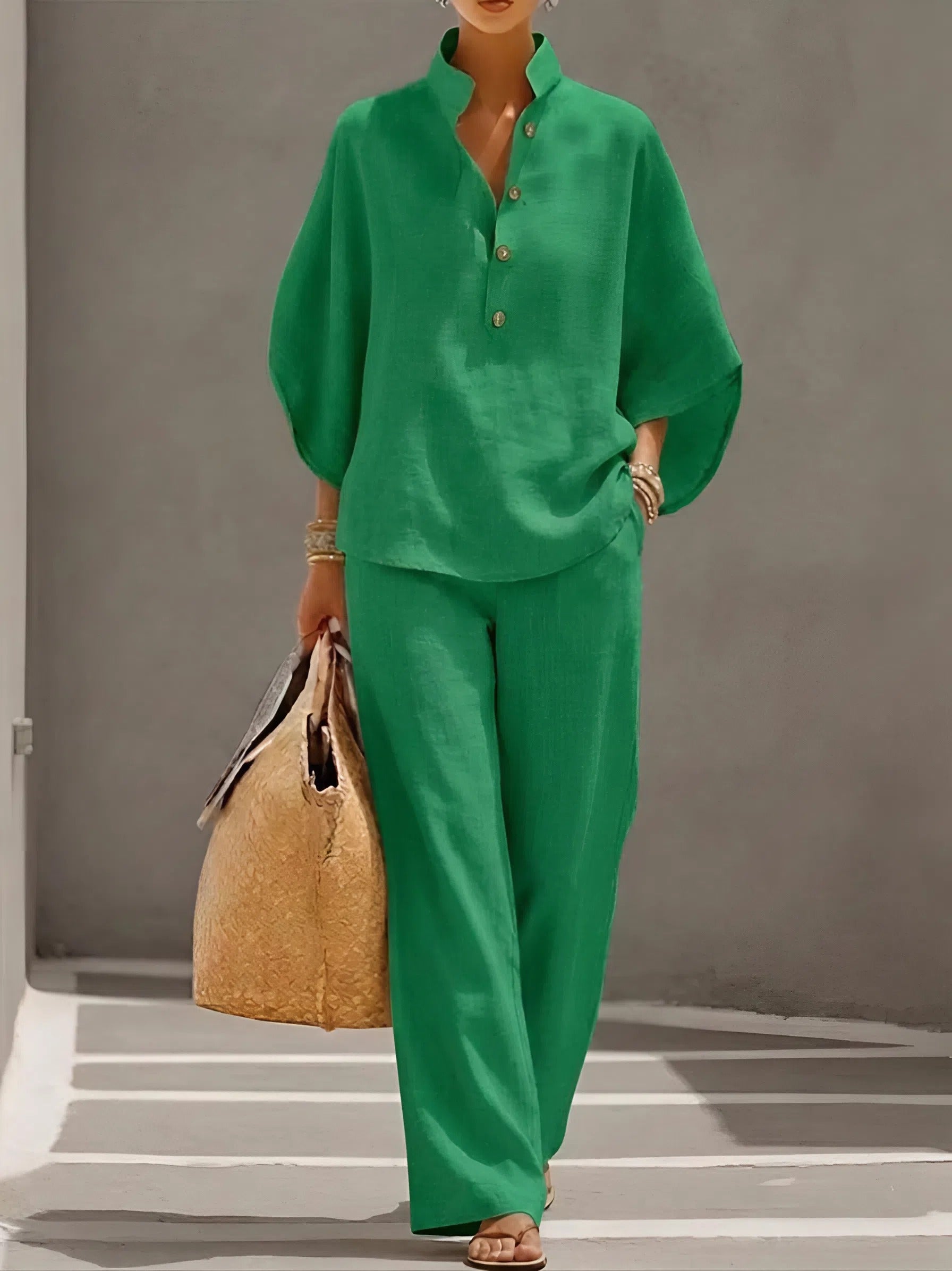 Elena – Linen Cotton Two-Piece Set