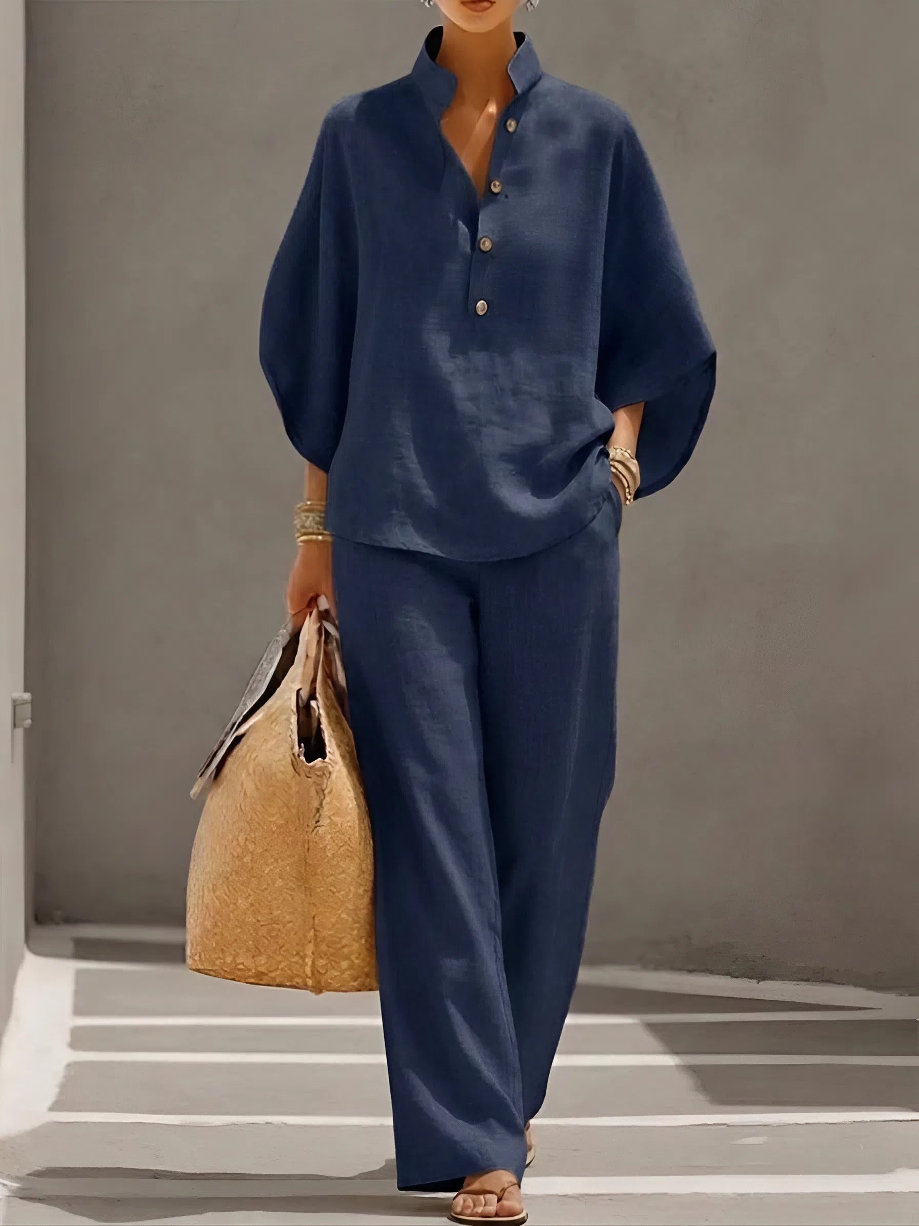 Elena – Linen Cotton Two-Piece Set