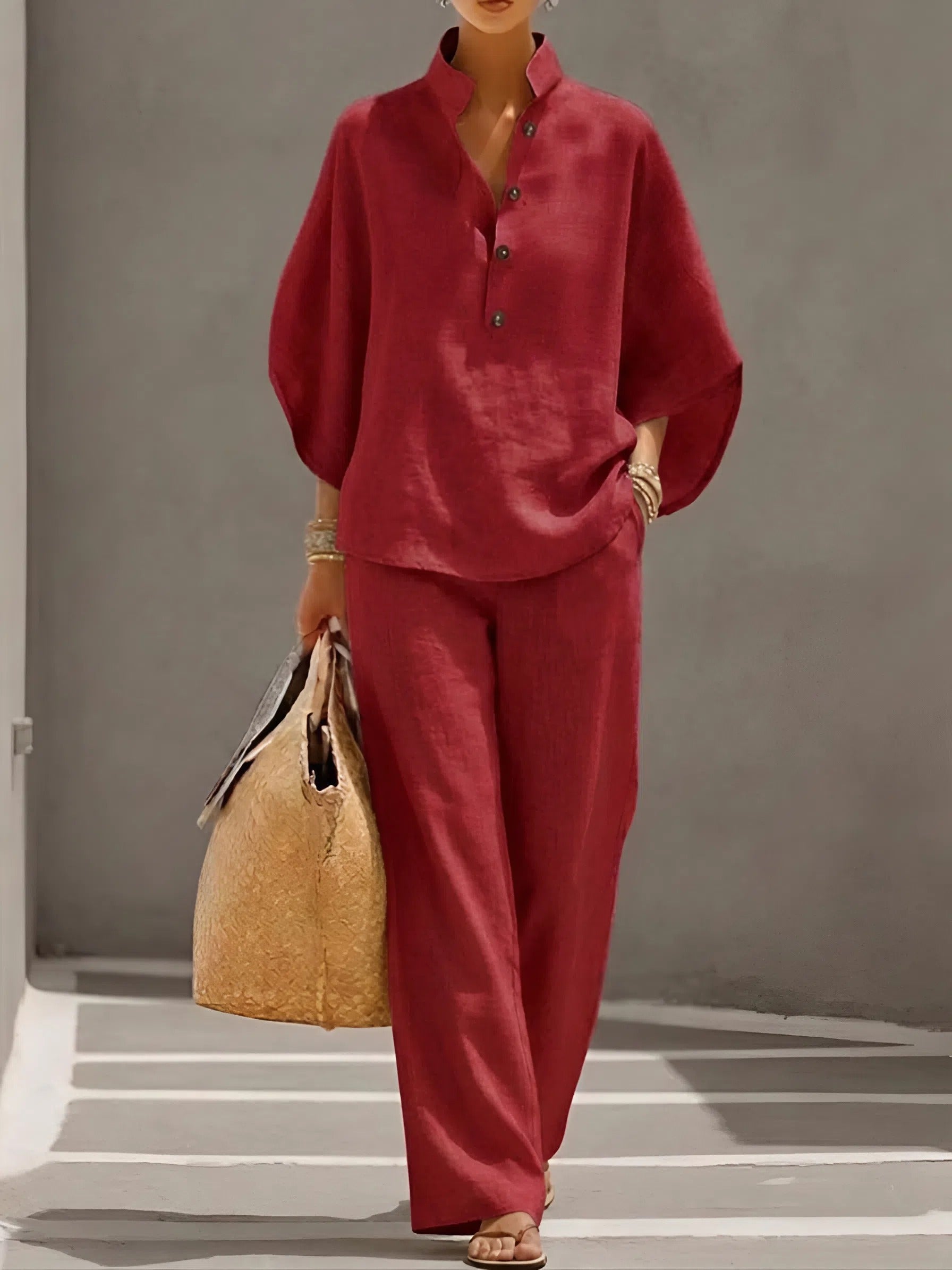 Elena – Linen Cotton Two-Piece Set