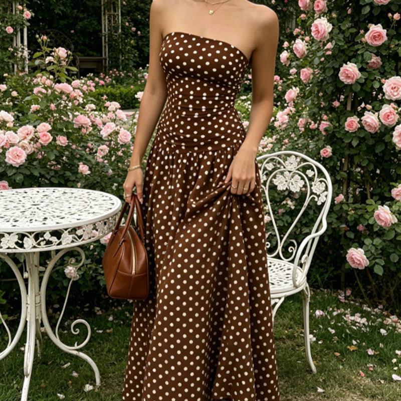 Polka Dot Strapless Dress – Timeless Summer Elegance