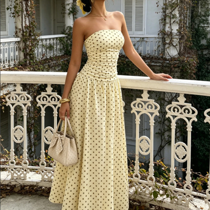 Polka Dot Strapless Dress – Timeless Summer Elegance