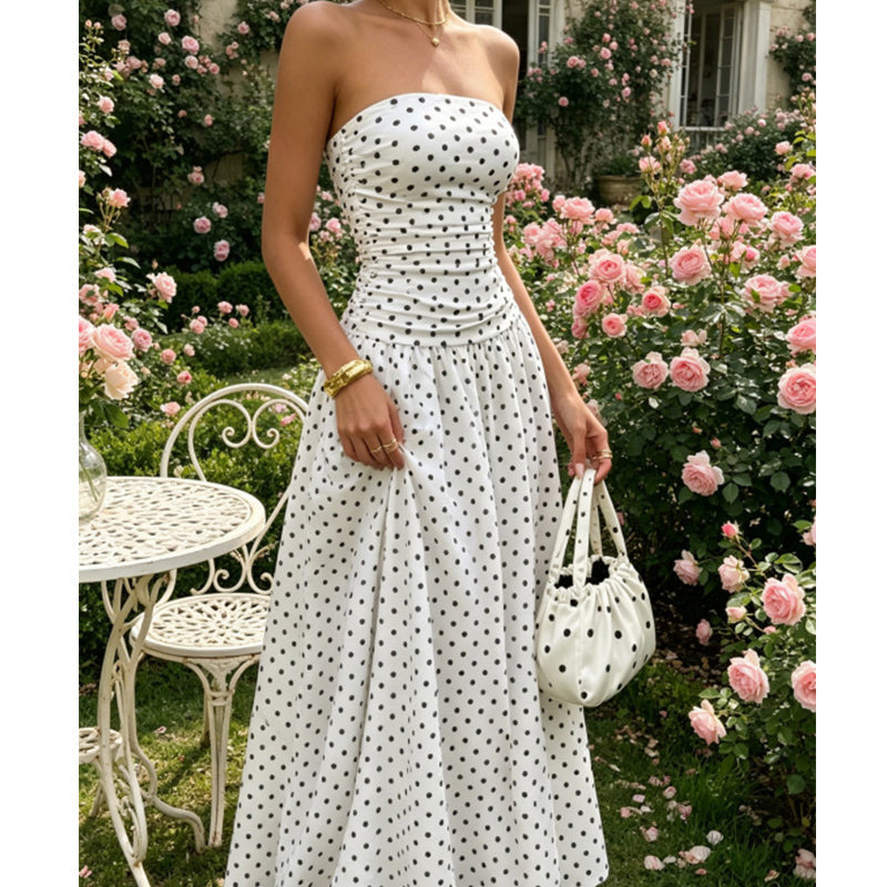 Polka Dot Strapless Dress – Timeless Summer Elegance