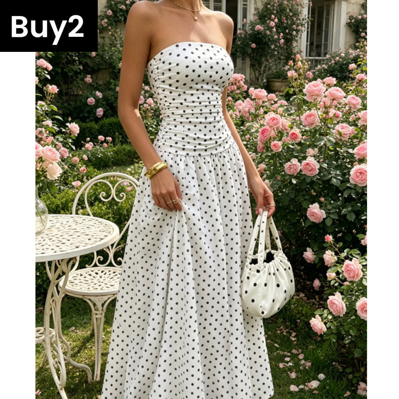 Polka Dot Strapless Dress – Timeless Summer Elegance