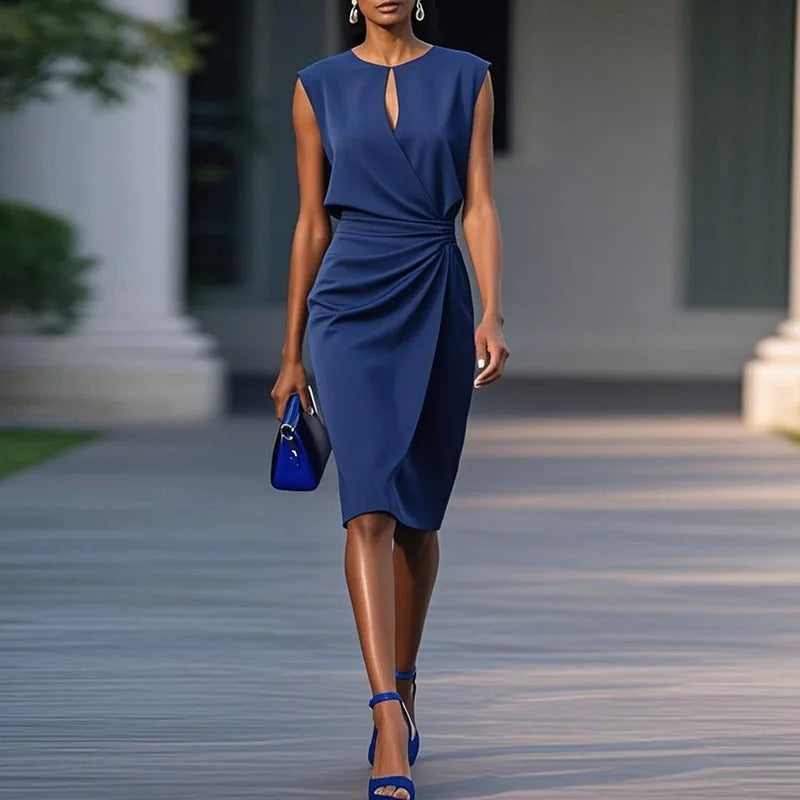 Elegant Midi Dress with a Flattering Silhouette for Effortless Style