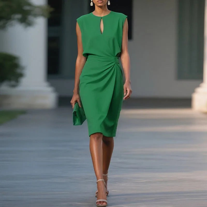 Elegant Midi Dress with a Flattering Silhouette for Effortless Style