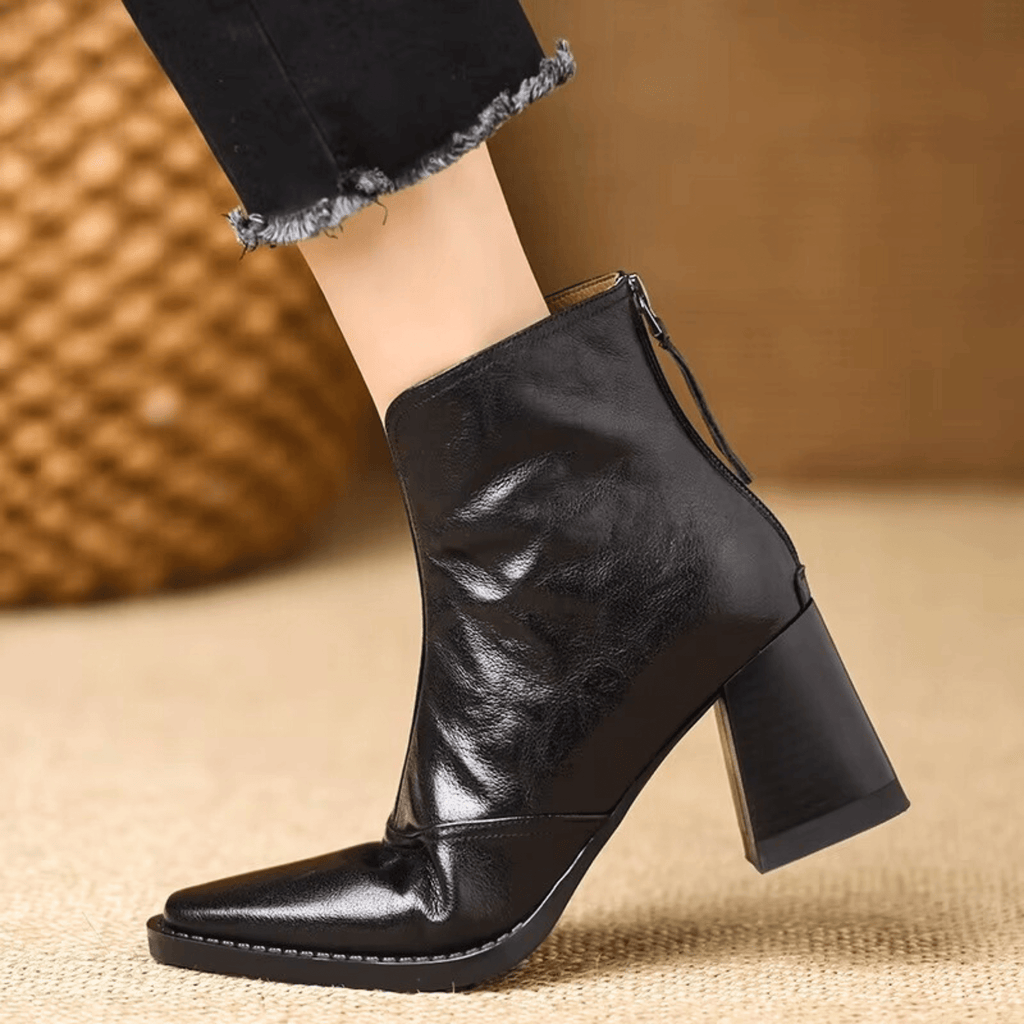 Elaine | Luxury Ankle Boots with Mid-Heel