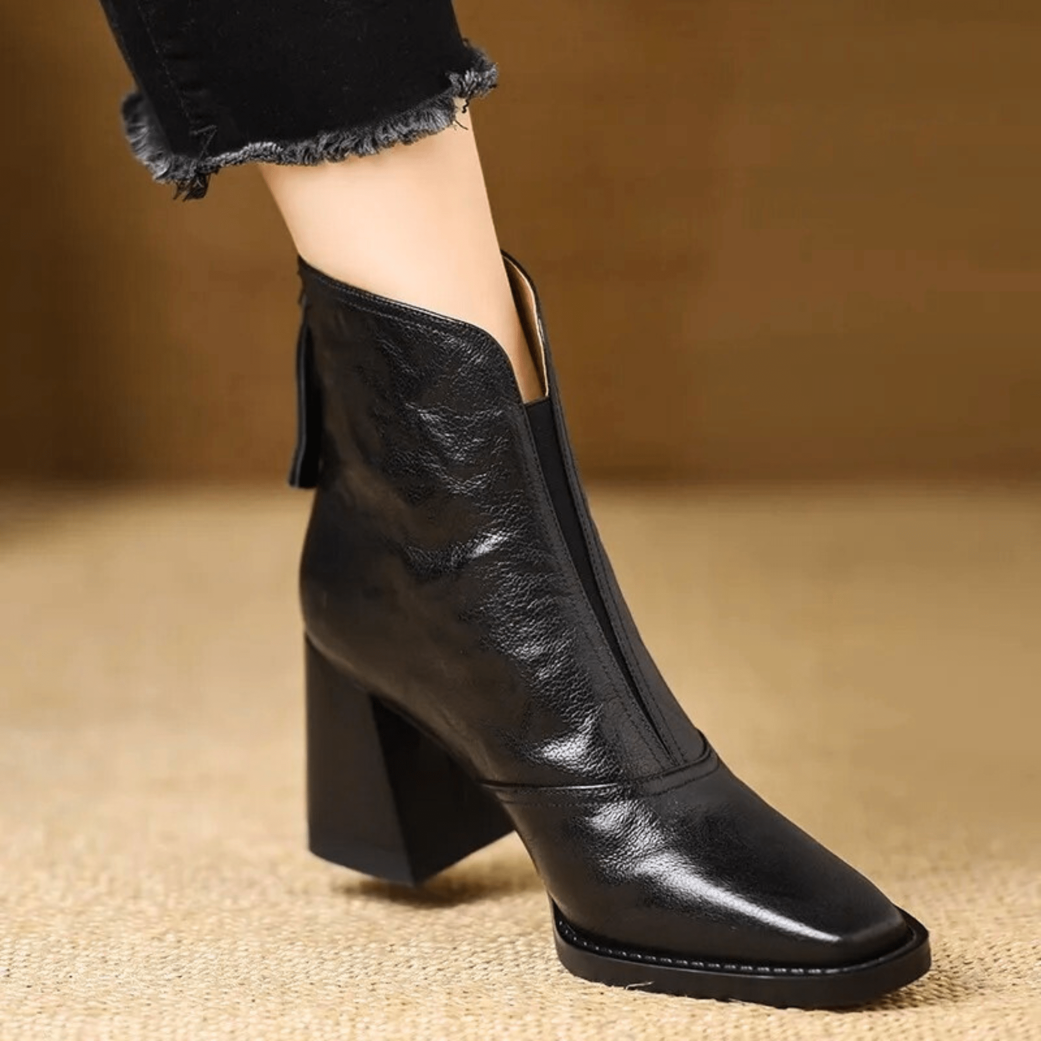 Elaine | Luxury Ankle Boots with Mid-Heel