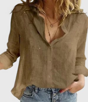 Floral V-Neck Long Sleeve Blouse for Women – Winifred