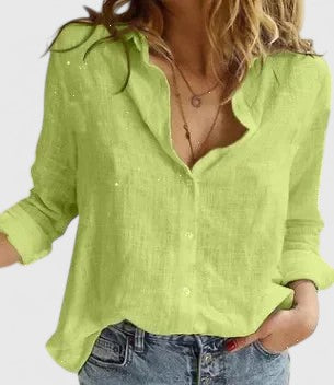 Floral V-Neck Long Sleeve Blouse for Women – Winifred